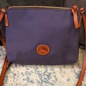 Dooney & Bourke Navy Crossbody with Tan Trim